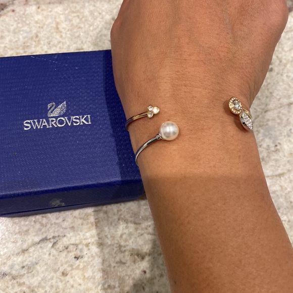 Swarovski double bangle open bracelet - Picture 5 of 8